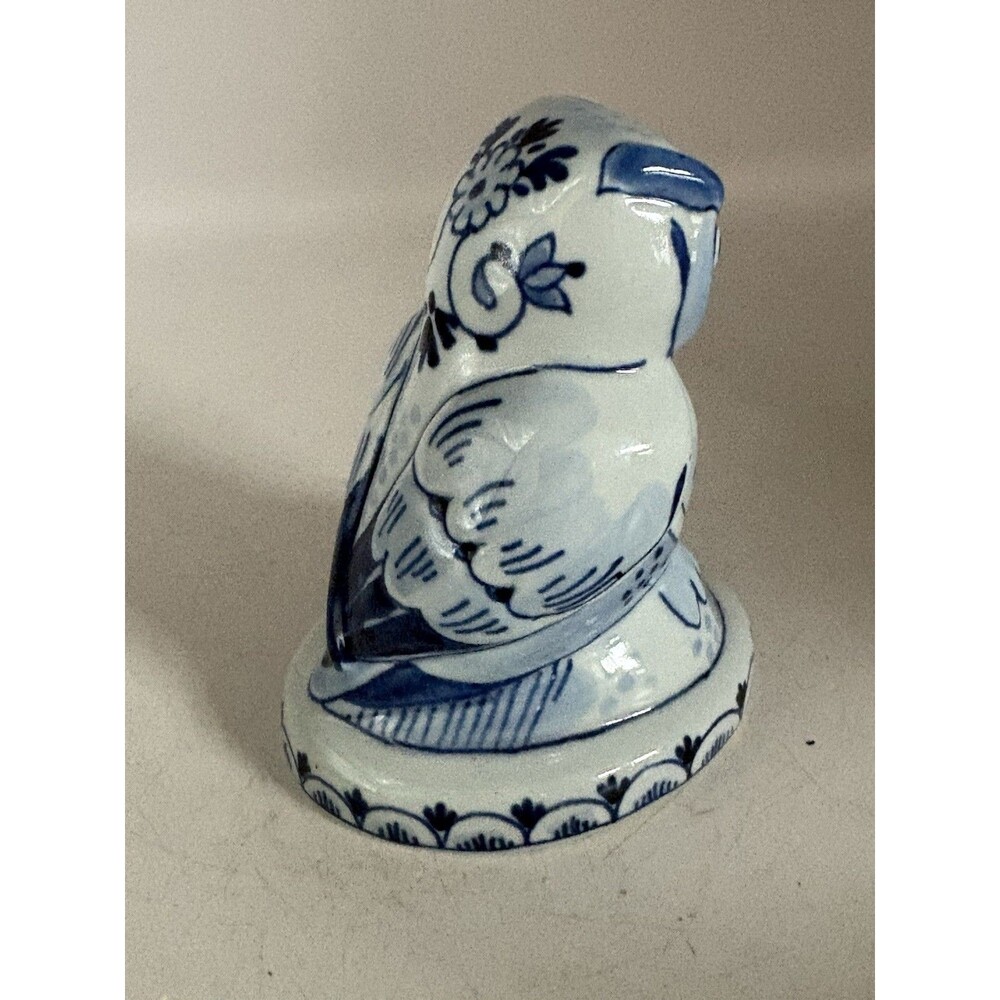 Royal Delft Blue And White Owl Figurine - Picture 2 of 6